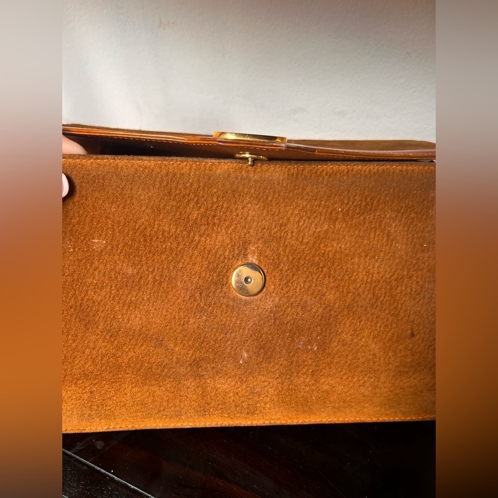 Vintage Gucci 1960s gold hardware Brown Leather Shoulder purse Bag collectible - Picture 2 of 16